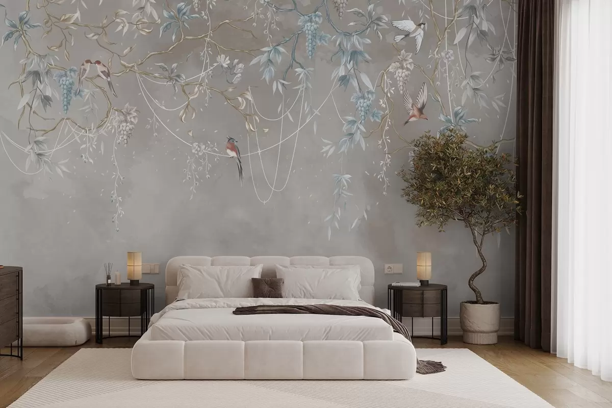 Fototapet Stejné téma, ale s modrými hrozny w04302v1