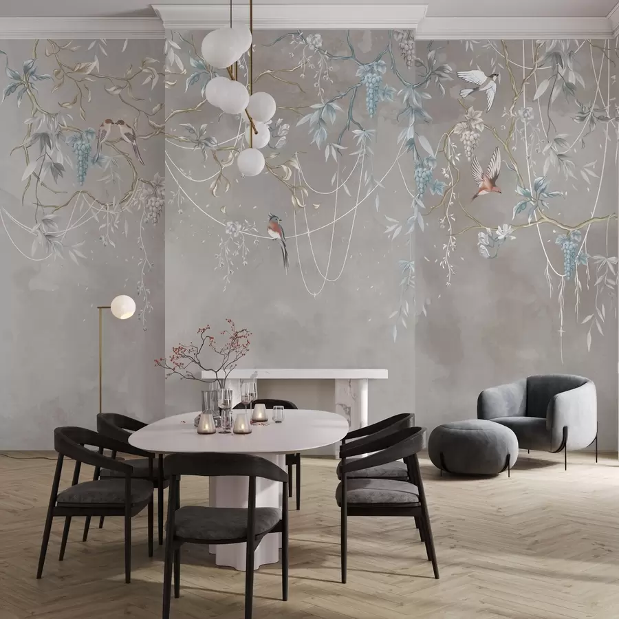 Fototapet Stejné téma, ale s modrými hrozny w04302v1