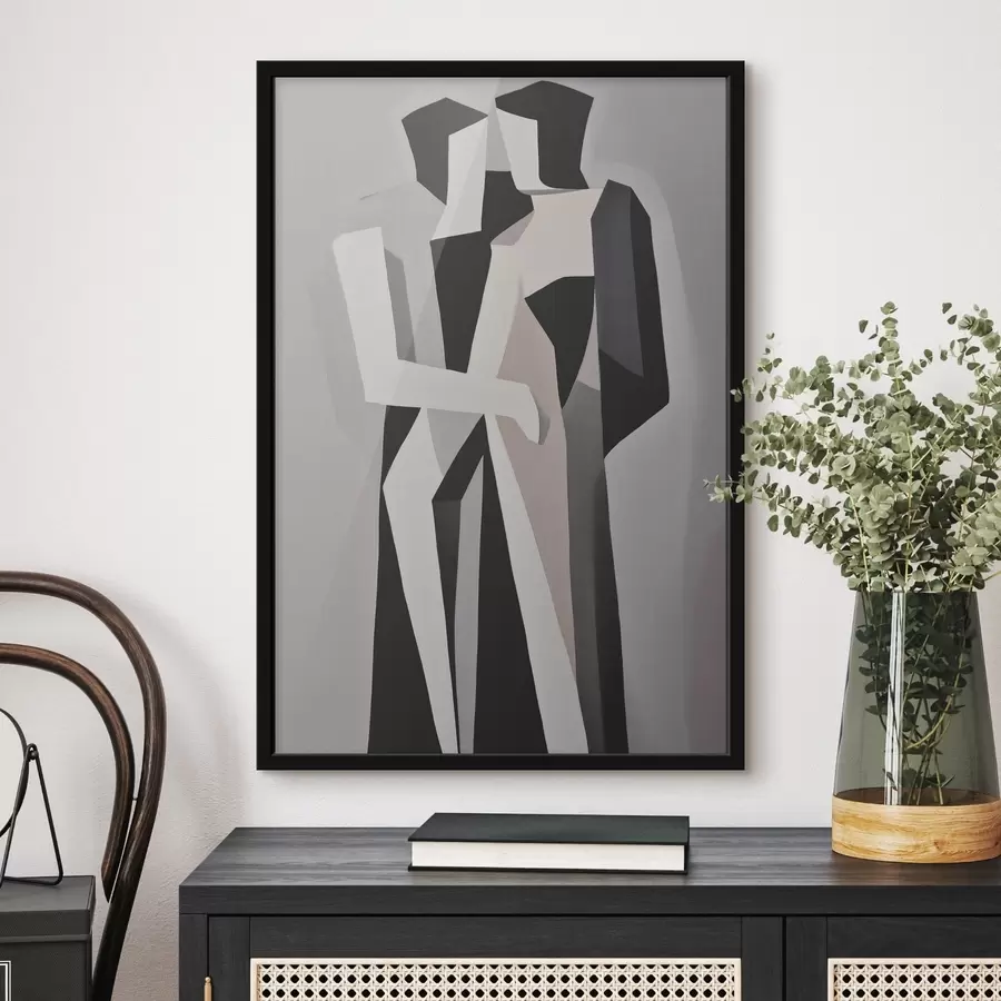 Fototapet Abstraktní postavy v černobílém provedení f45155