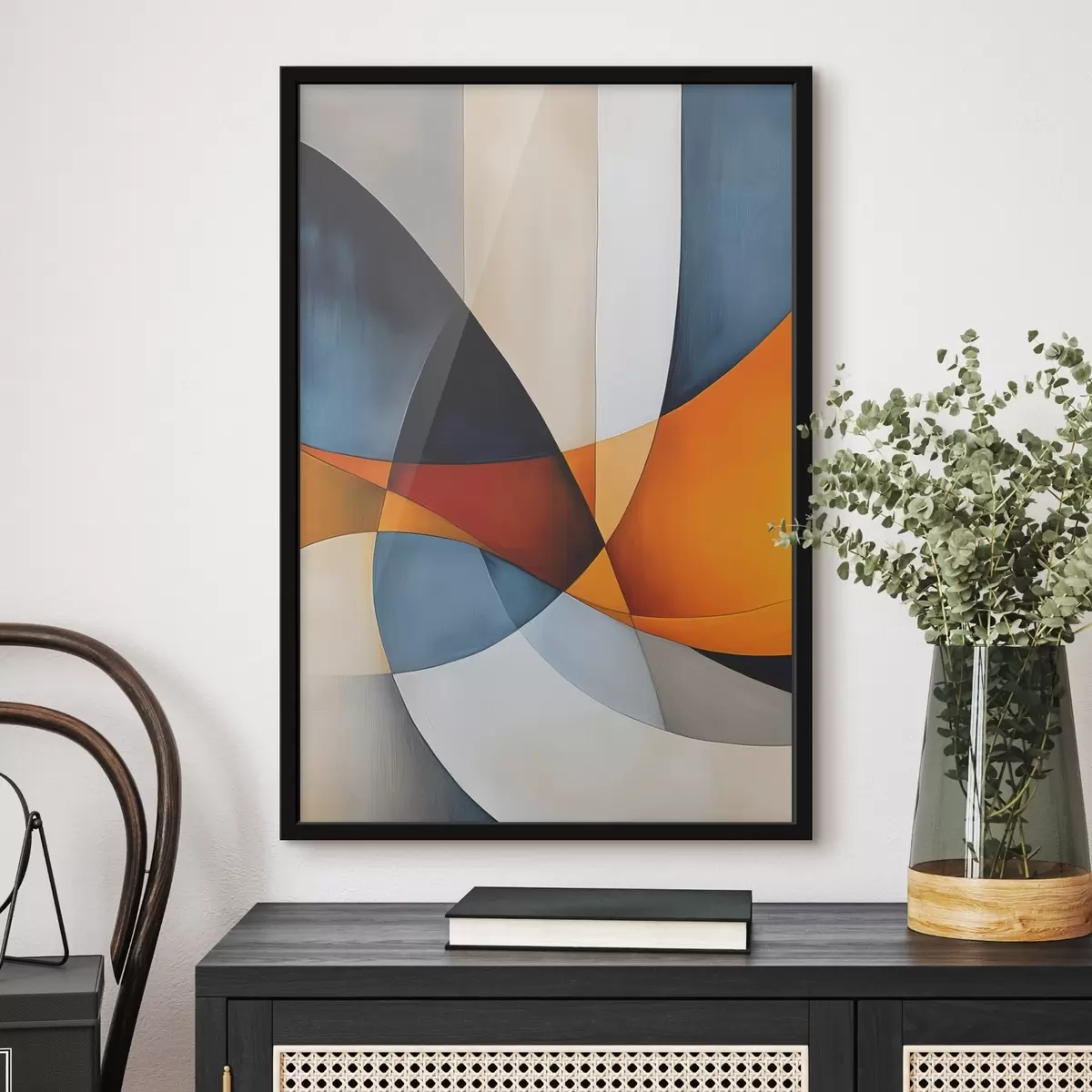 Poster Abstrakce s geometrickými tvary f45201