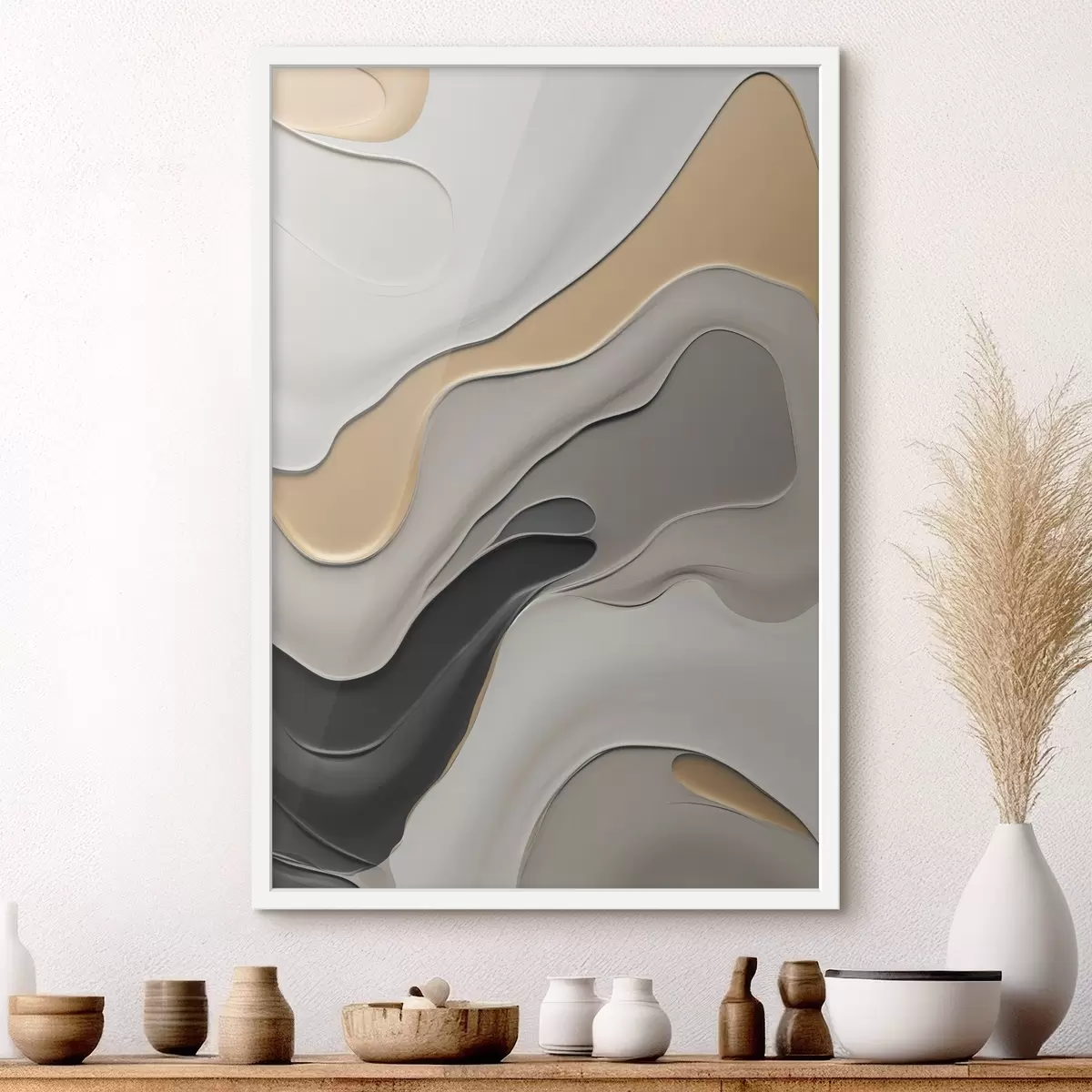 Poster Abstraktní elegantní křivky f45204