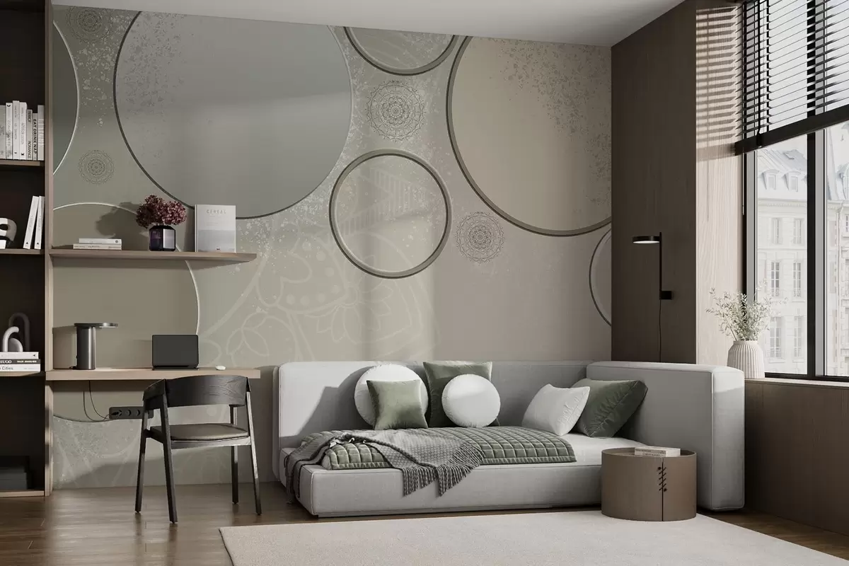 Fototapet Různé kruhy na průsvitném pozadí w09181