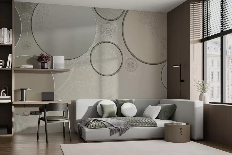 Fototapet Různé kruhy na průsvitném pozadí w09181