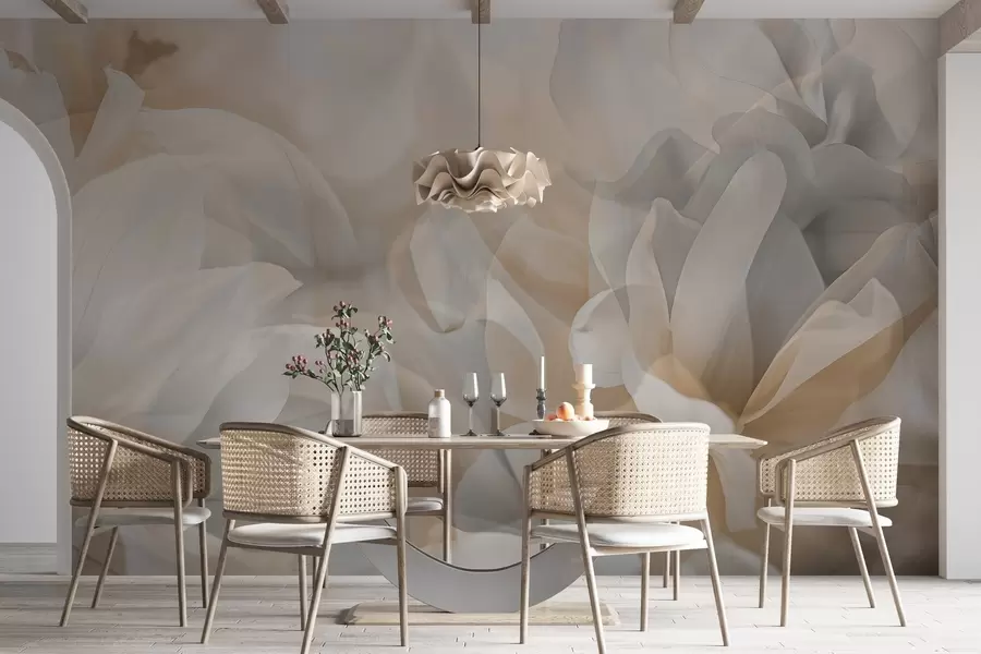 Fototapet Poloprůhledné květiny w04320