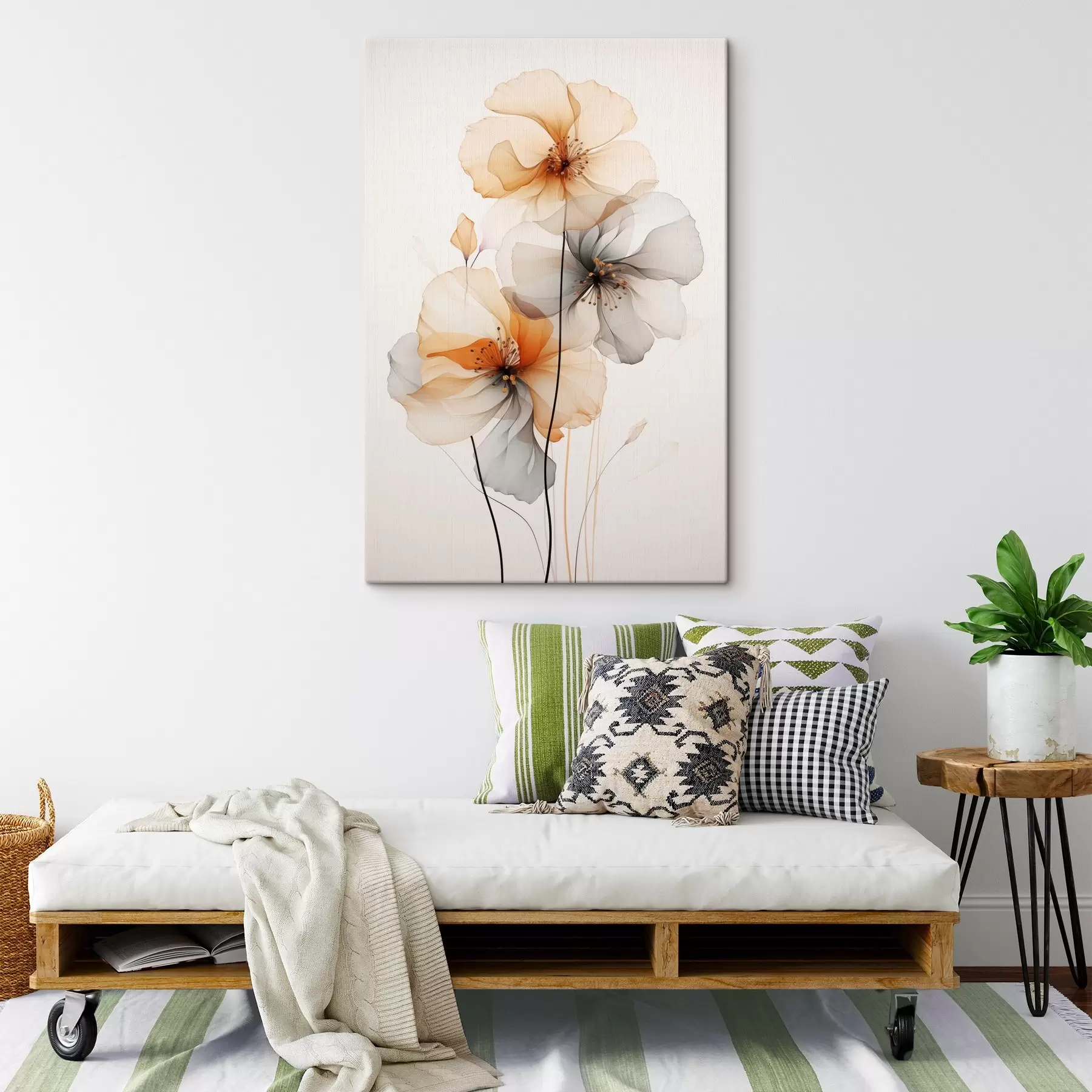 Obraz Abstraktní průsvitné květiny Č. s44558