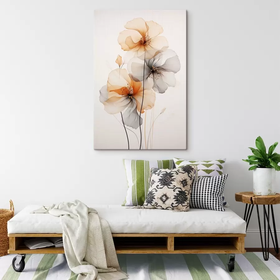 Obraz Abstraktní průsvitné květiny Č. s44558