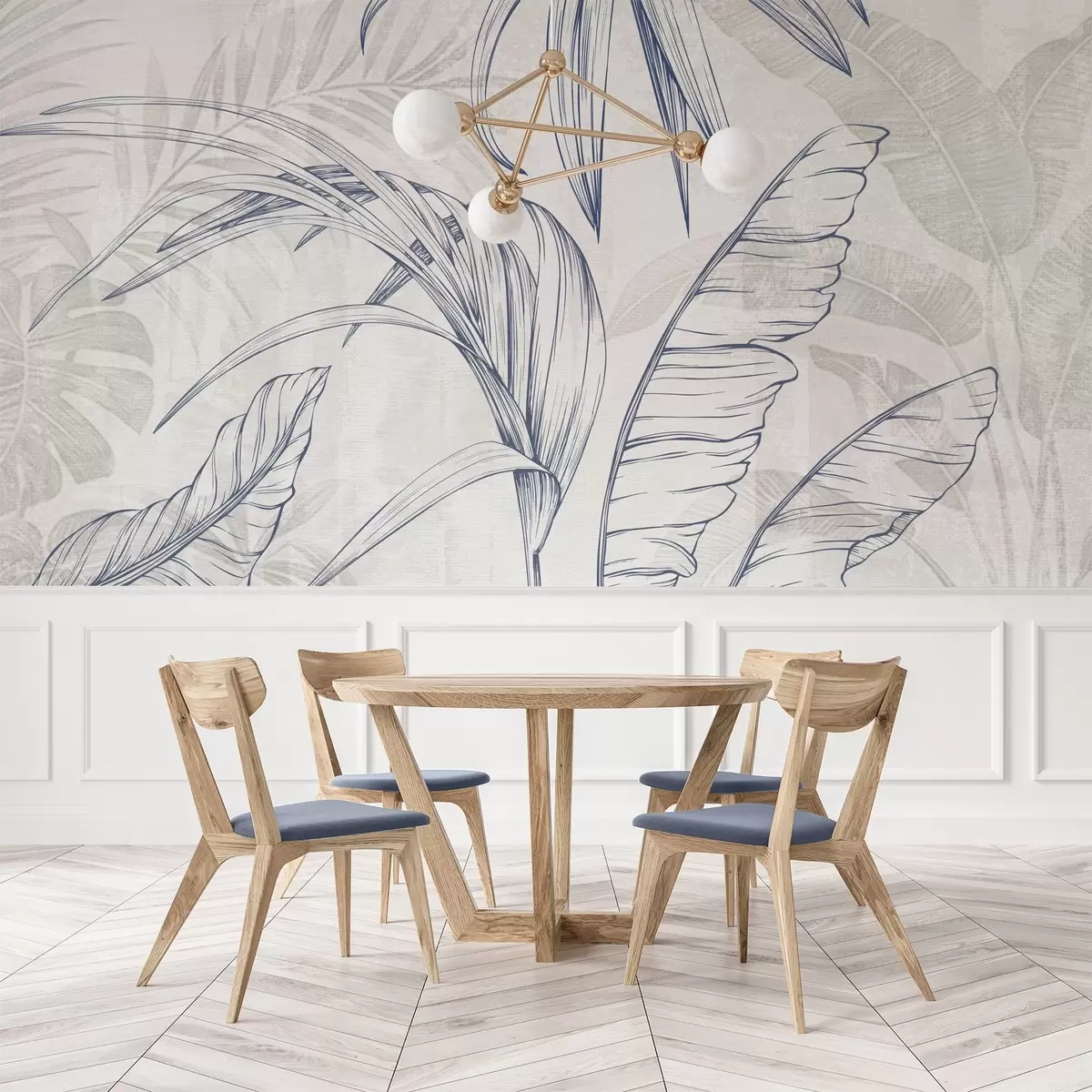 Fototapet Listy na pozadí s imitací rozmazání a textury w04362v1