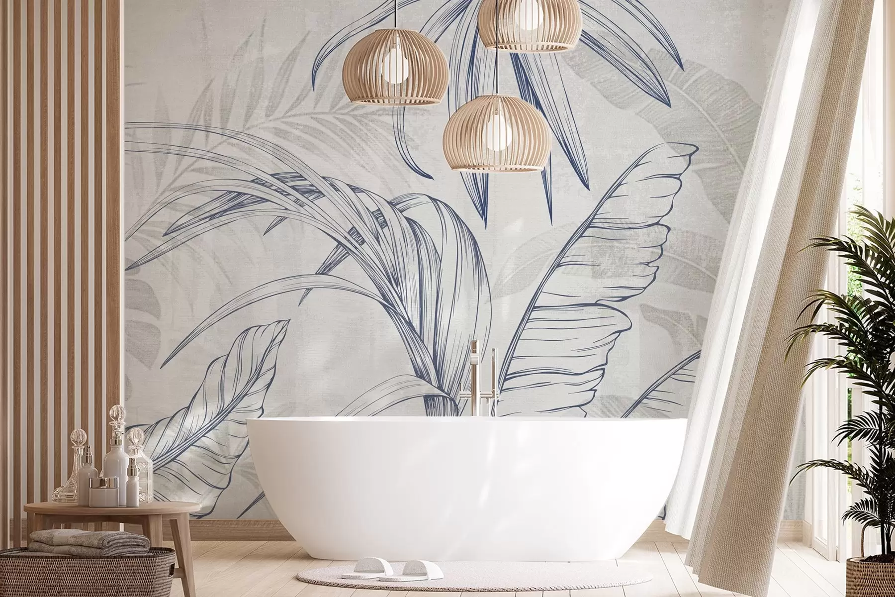 Fototapet Listy na pozadí s imitací rozmazání a textury w04362v1