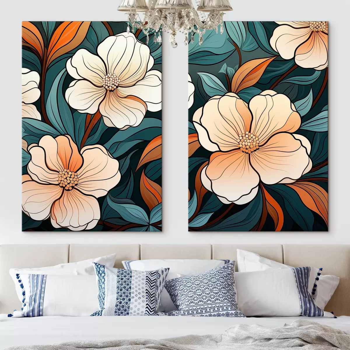 Obraz barevné květy Č. m00554