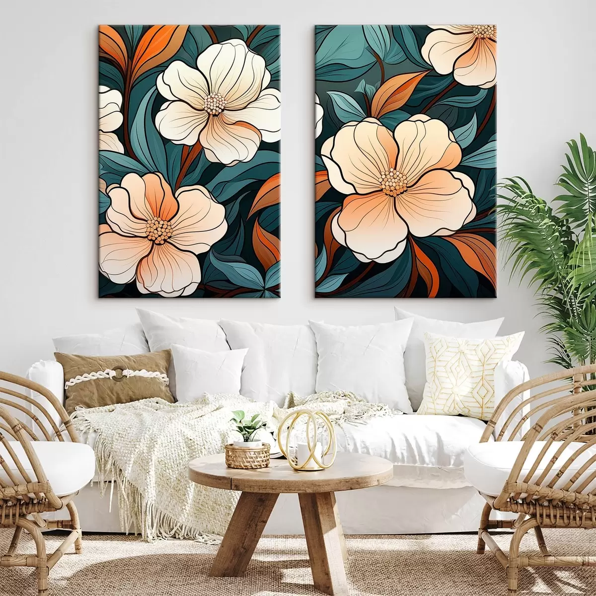 Obraz barevné květy Č. m00554