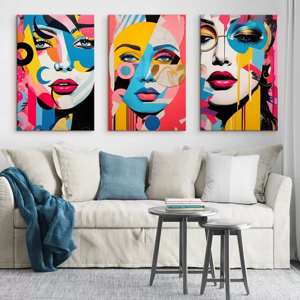 Obraz Abstrakce barevných tváří Č. m00557