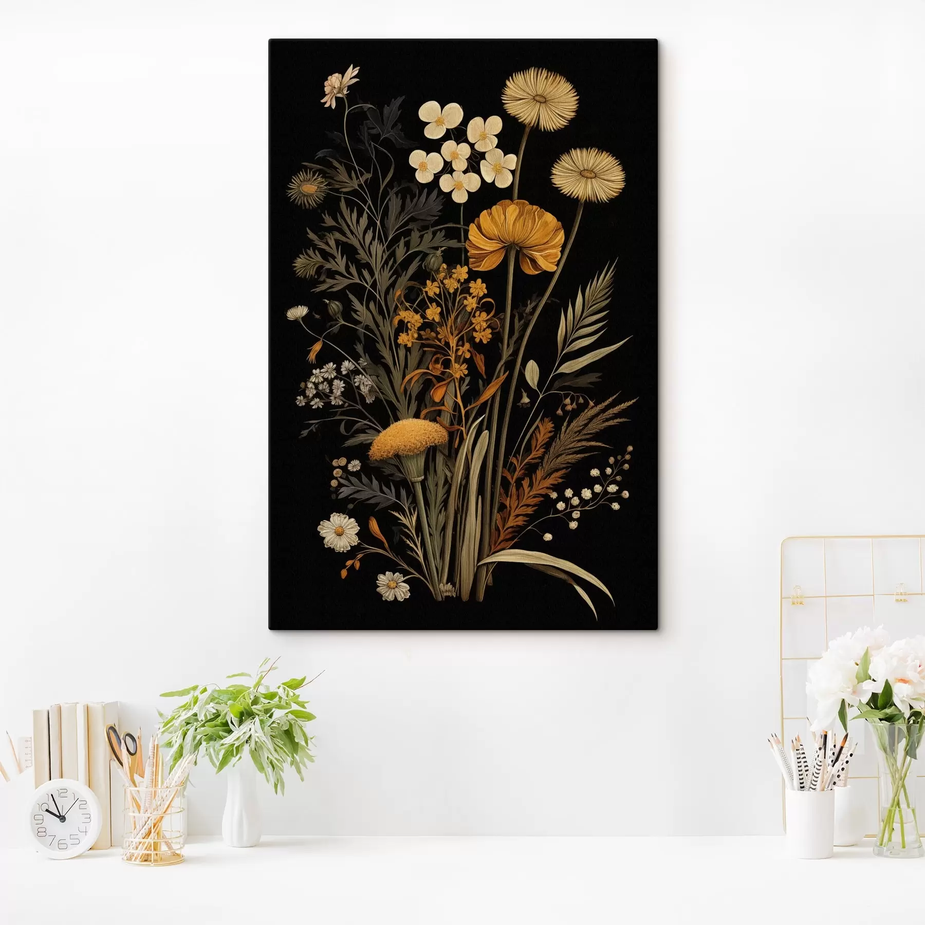 Obraz Divoké květiny v tmavých barvách Č. s45271