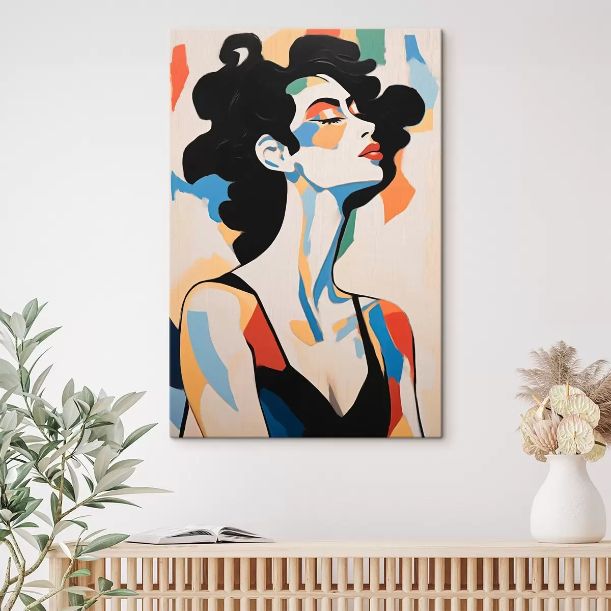 Obraz Abstraktní portrét ženy s imitací tahů štětcem Č. s45233