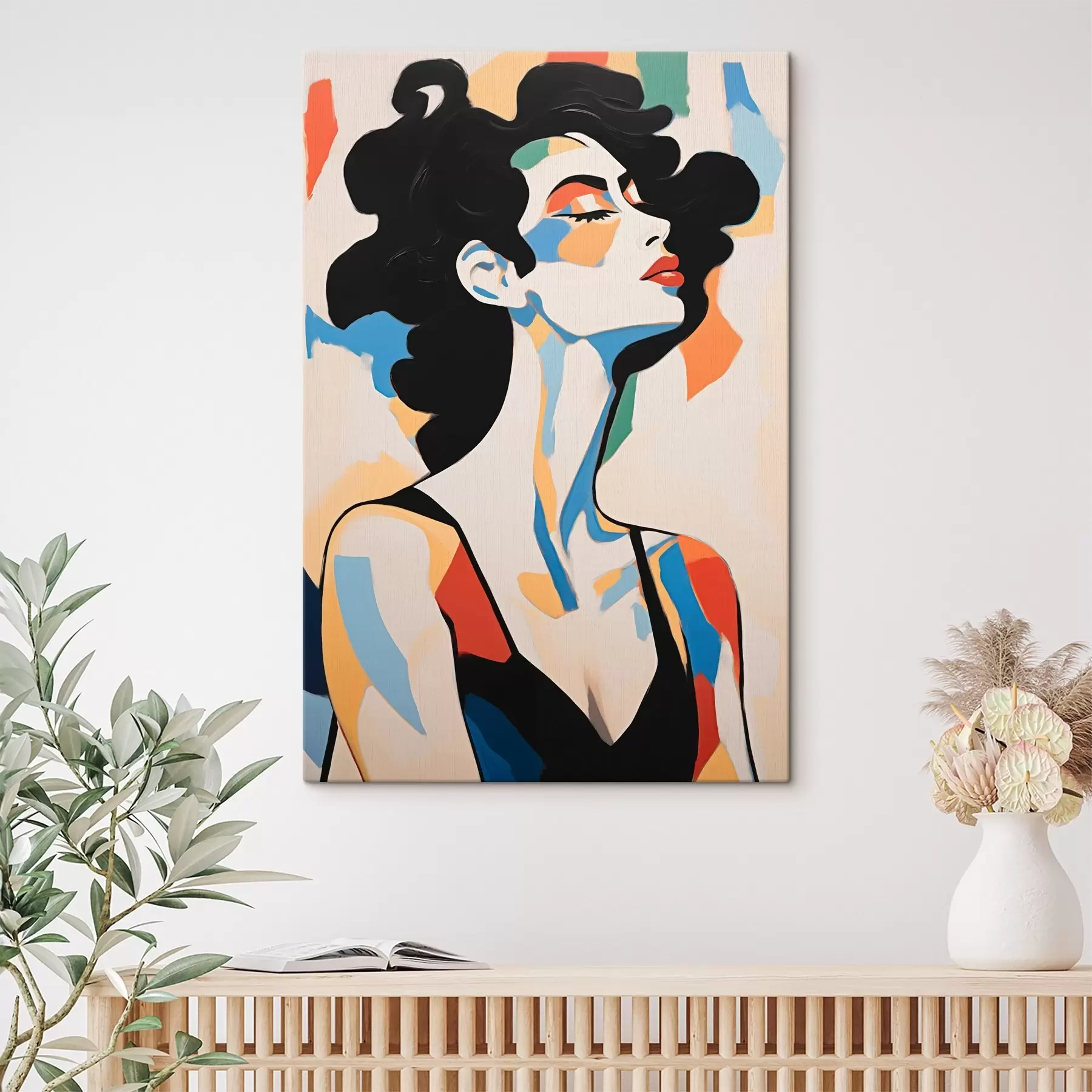 Obraz Abstraktní portrét ženy s imitací tahů štětcem Č. s45233