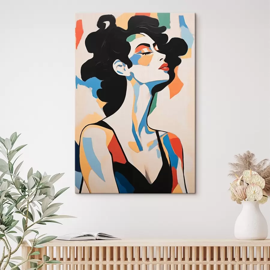 Obraz Abstraktní portrét ženy s imitací tahů štětcem Č. s45233