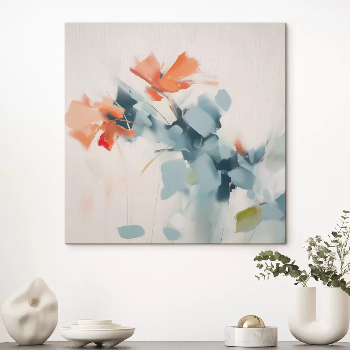 Obraz Abstraktní květiny imitace malby Č. s45303