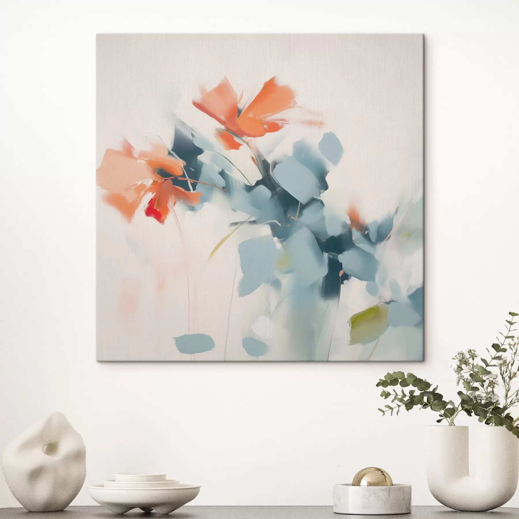 Obraz Abstraktní květiny imitace malby Č. s45303