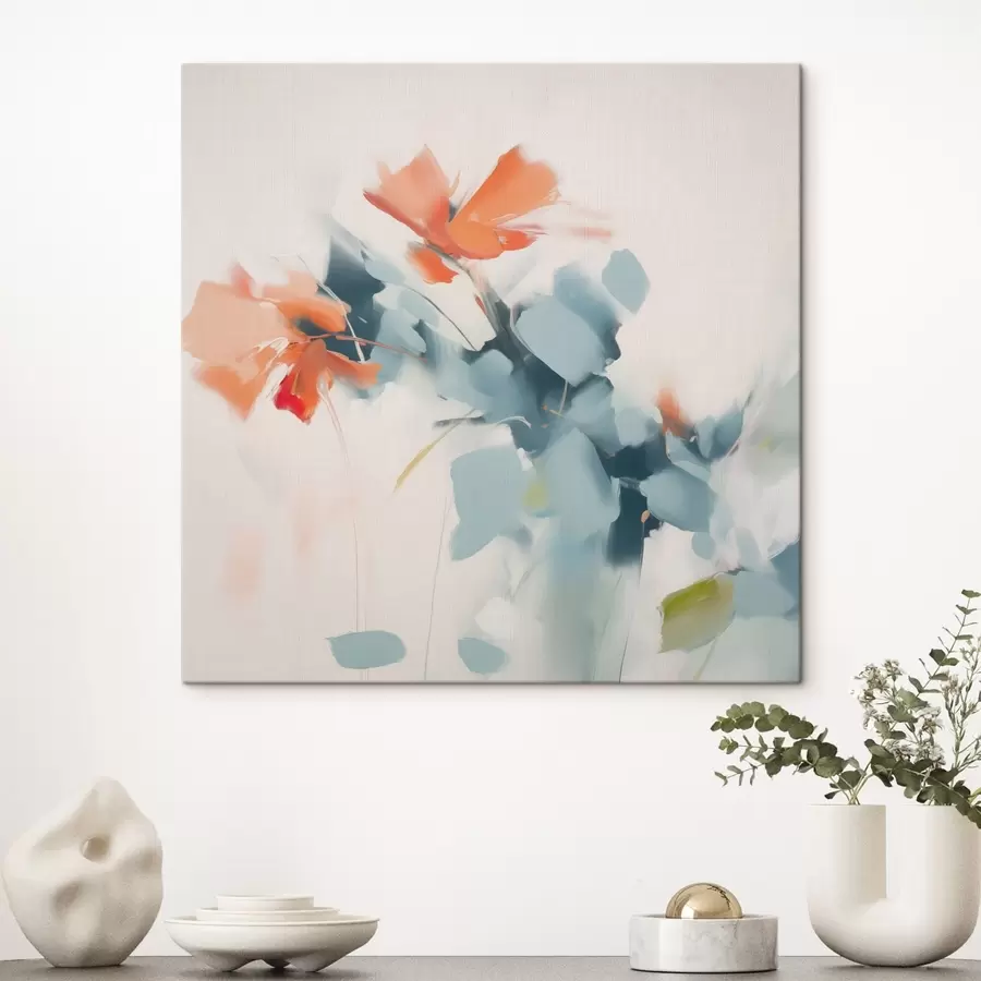 Obraz Abstraktní květiny imitace malby Č. s45303