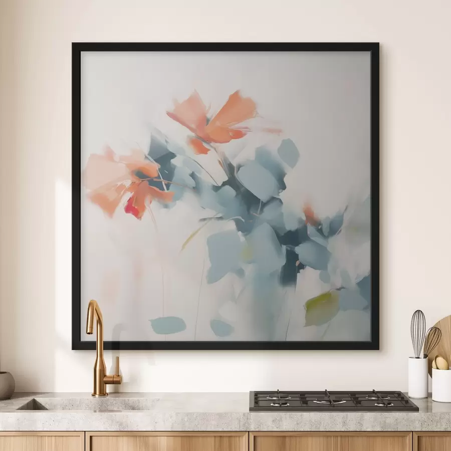 Fototapet Abstraktní květiny imitace malby f45303