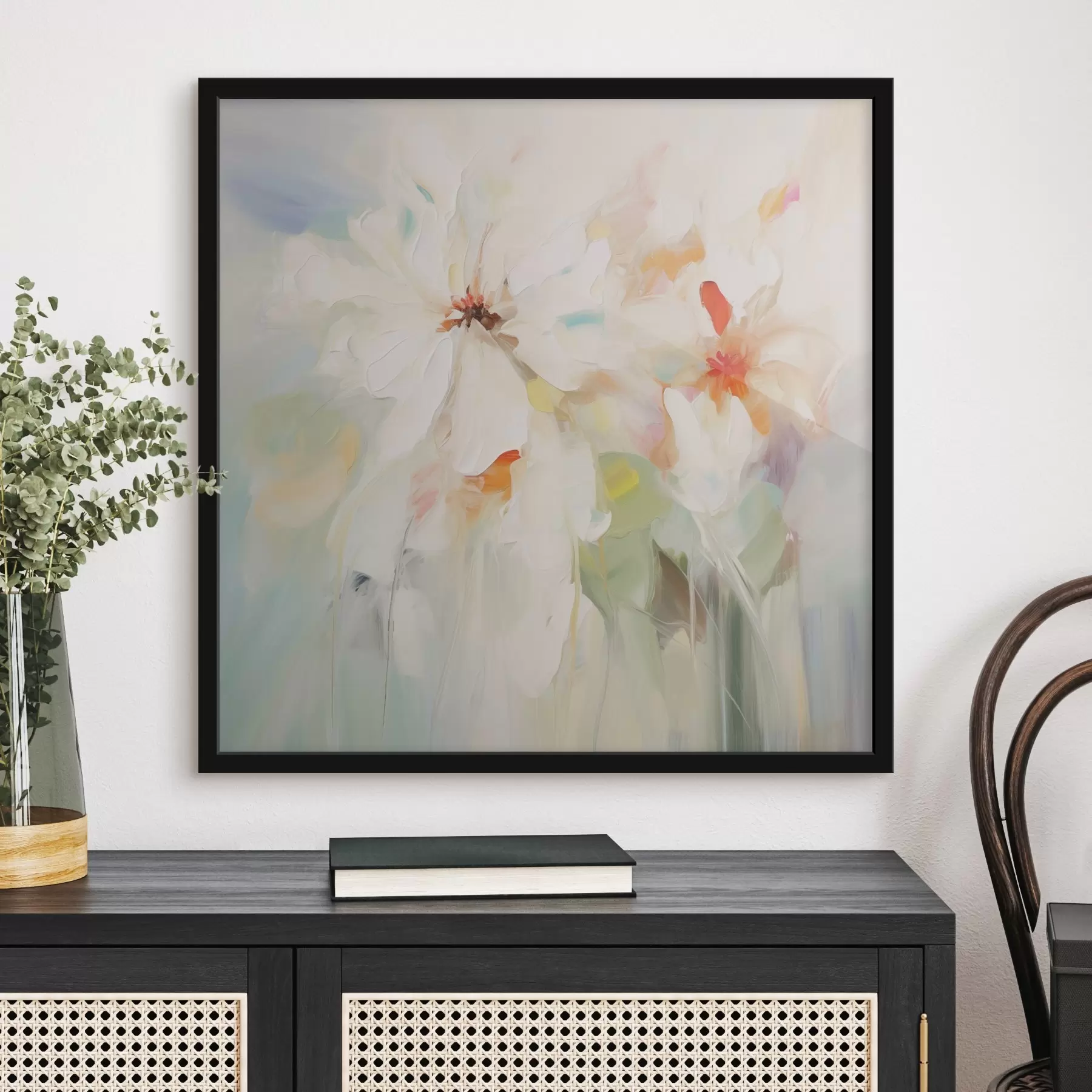 Fototapet Květiny imitace malby f45306