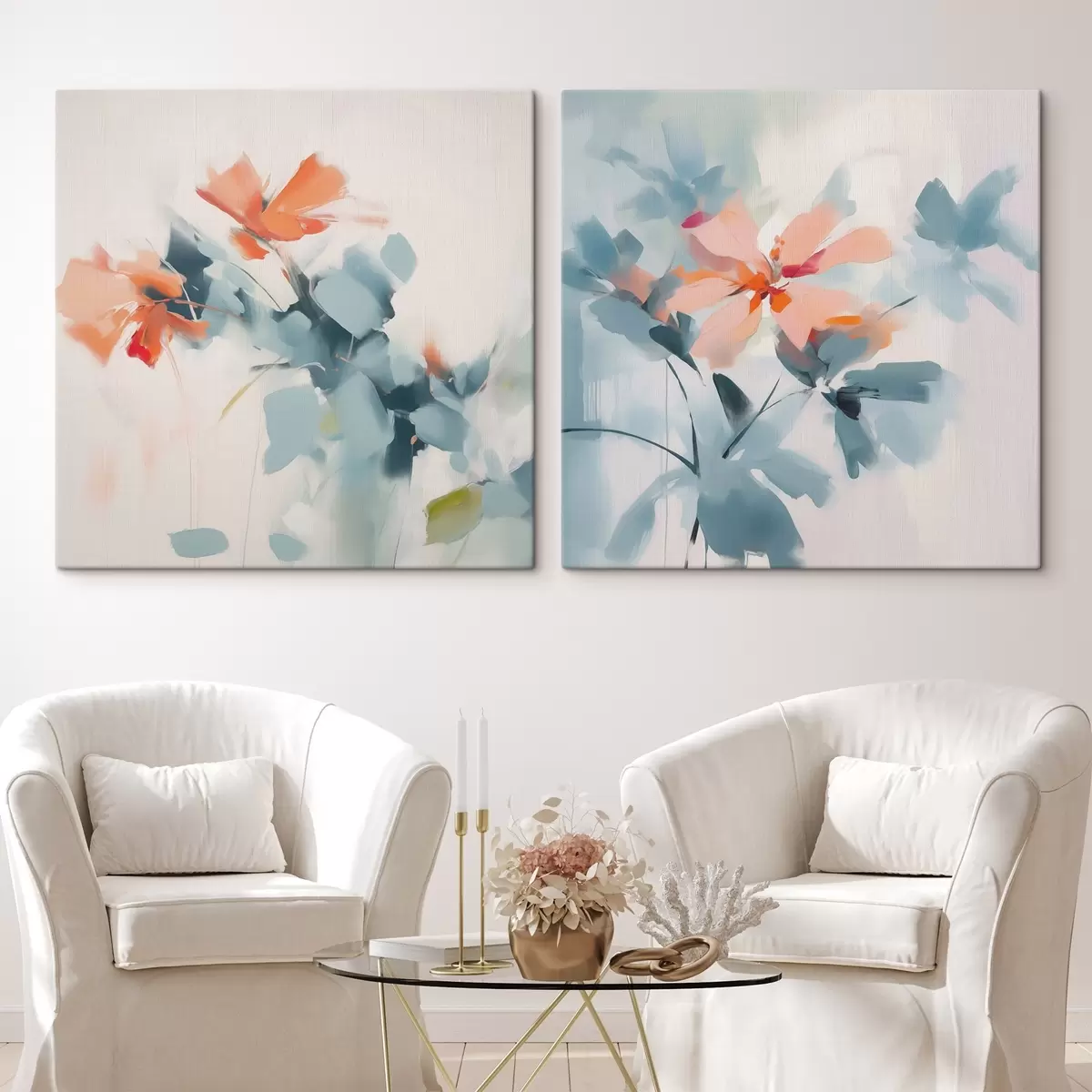 Obraz Abstraktní květiny imitace malby Č. m00564