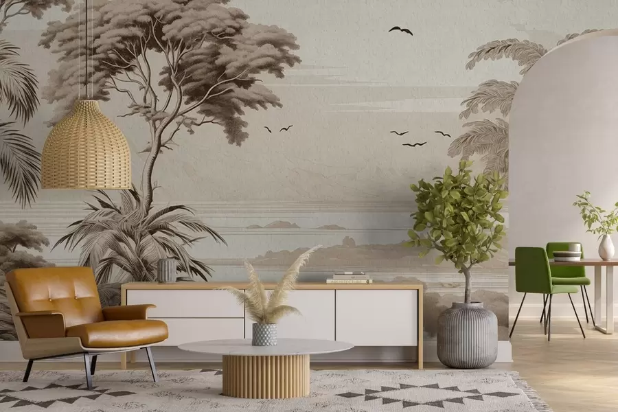 Fototapet Stromy na obzoru w04363