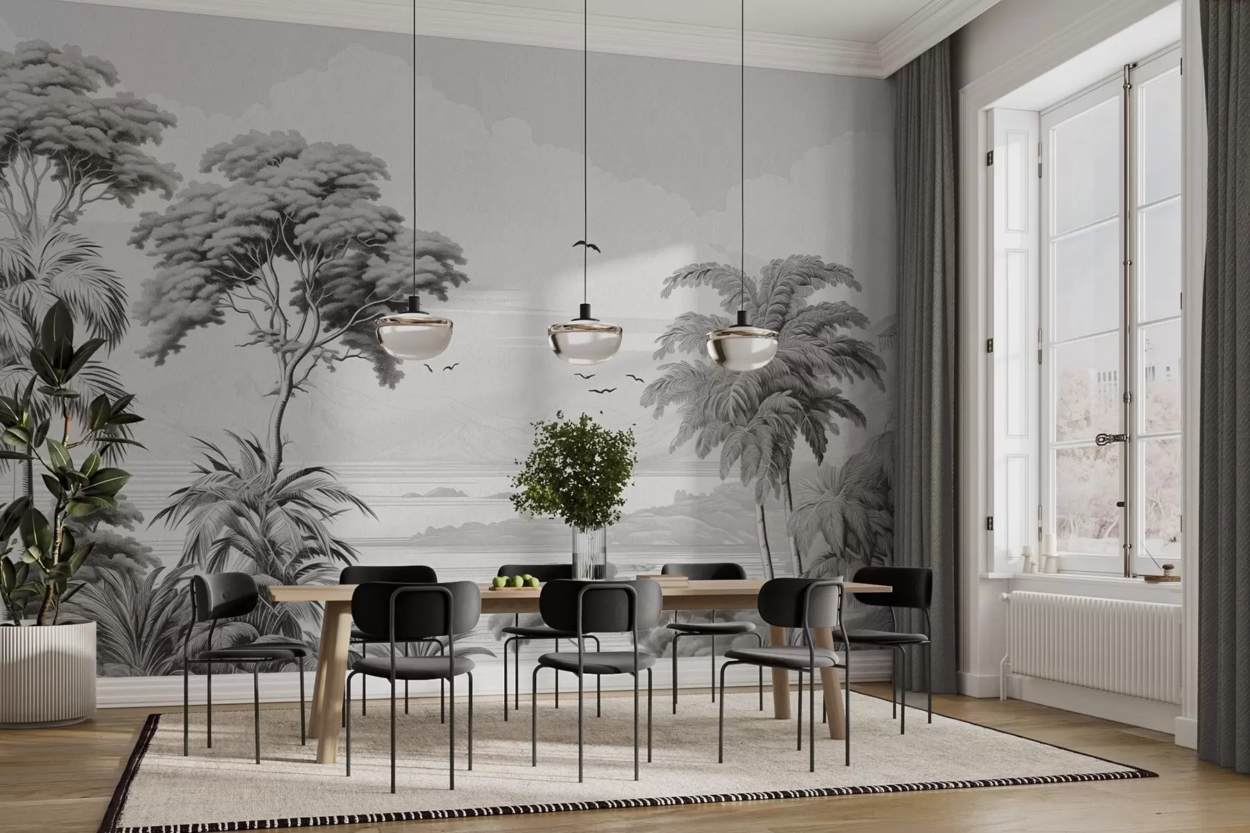 Fototapet Stromy na obzoru w04363v1