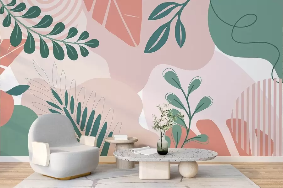 Fototapet Abstrakce, listy w04366