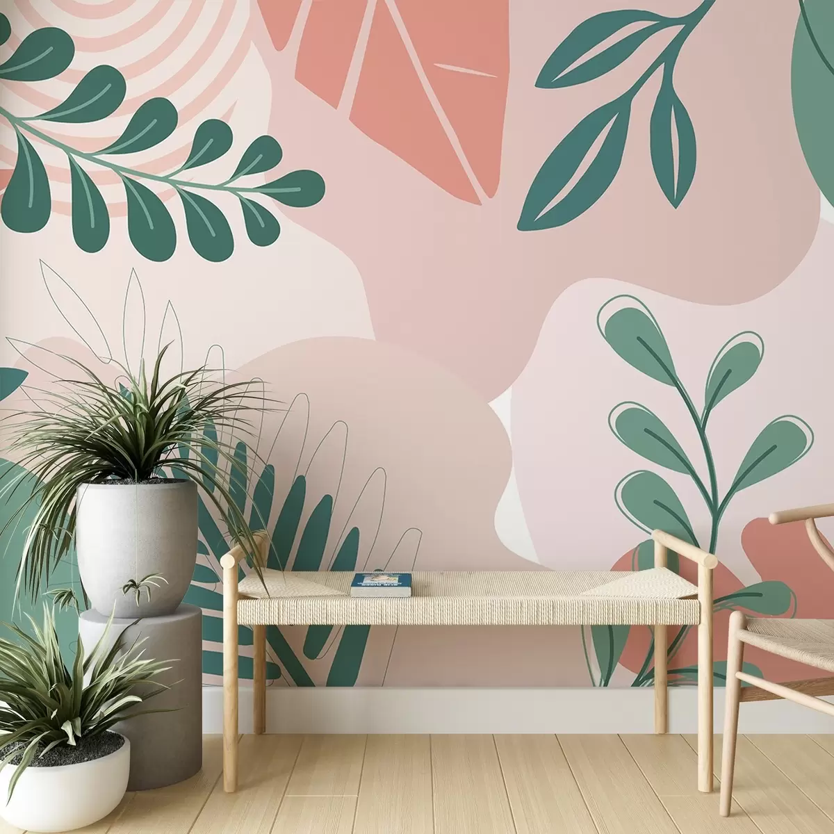 Fototapet Abstrakce, listy w04366