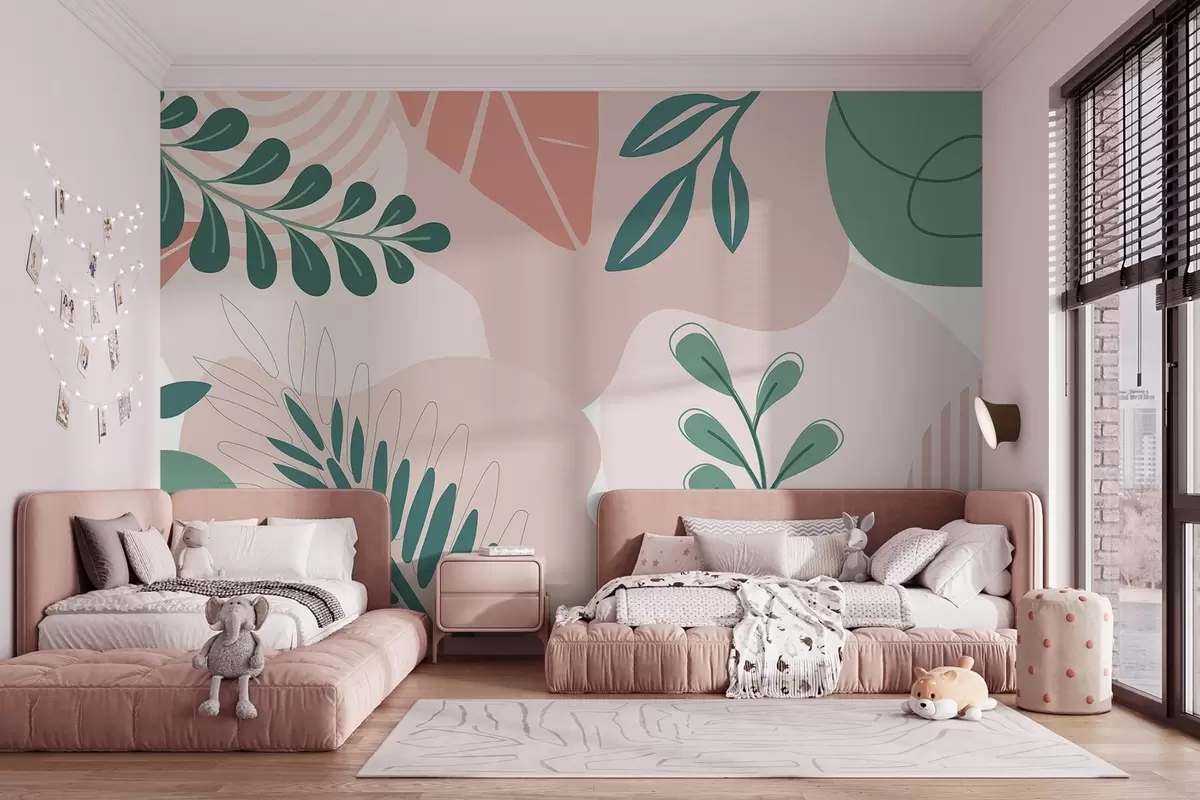 Fototapet Abstrakce, listy w04366