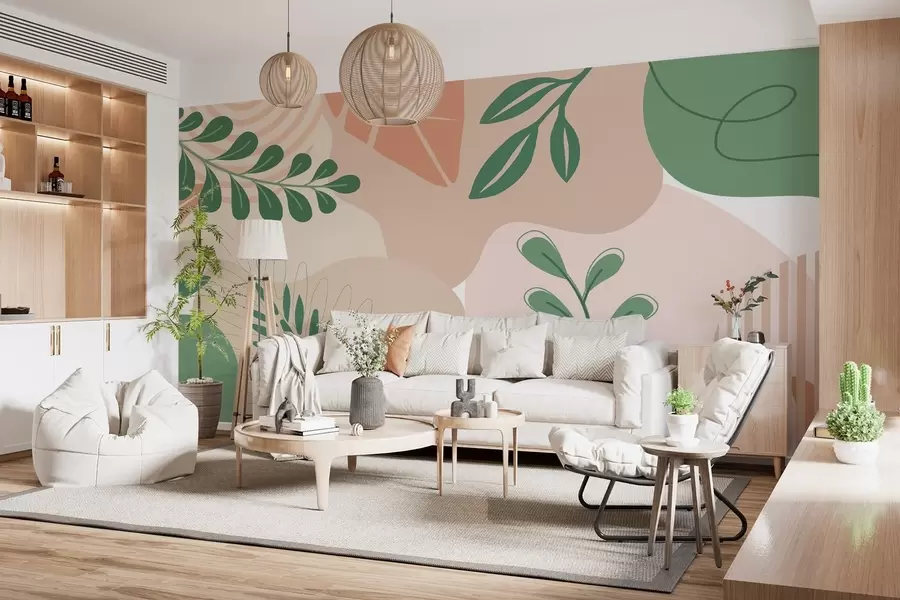 Fototapet Abstrakce, listy w04366v1