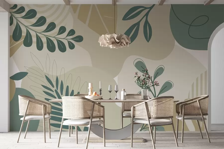 Fototapet Abstrakce, listy w04366v2