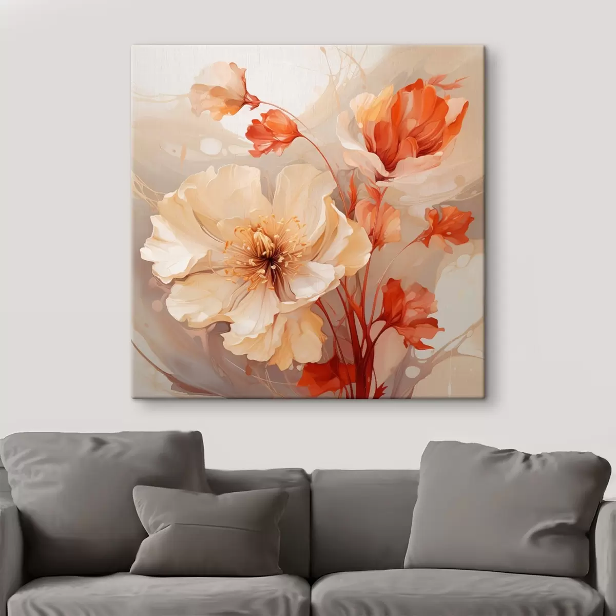 Obraz Kouzelné květiny v pastelových tónech ve snovém stylu Č. s45042