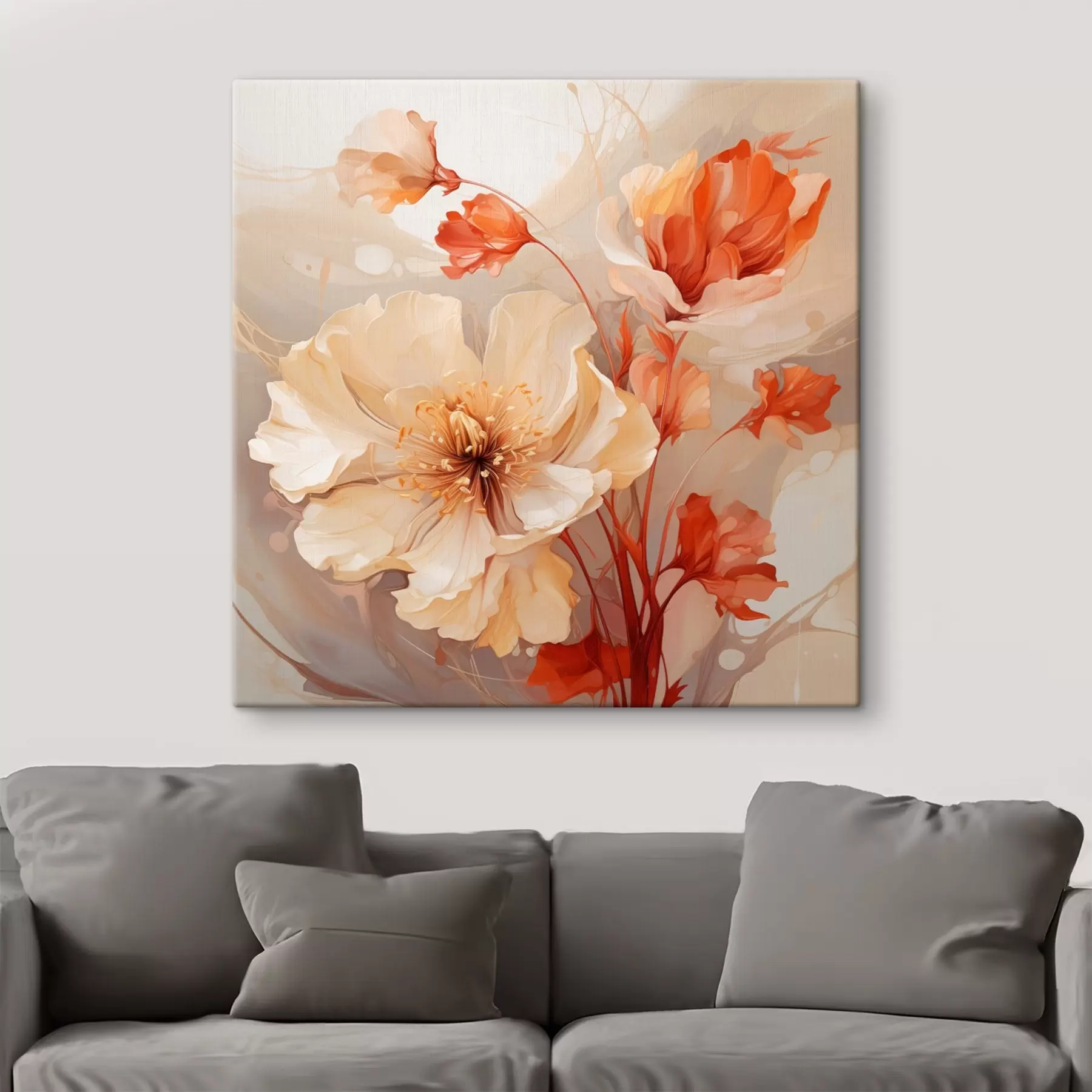 Fototapet Kouzelné květiny v pastelových tónech ve snovém stylu s45042