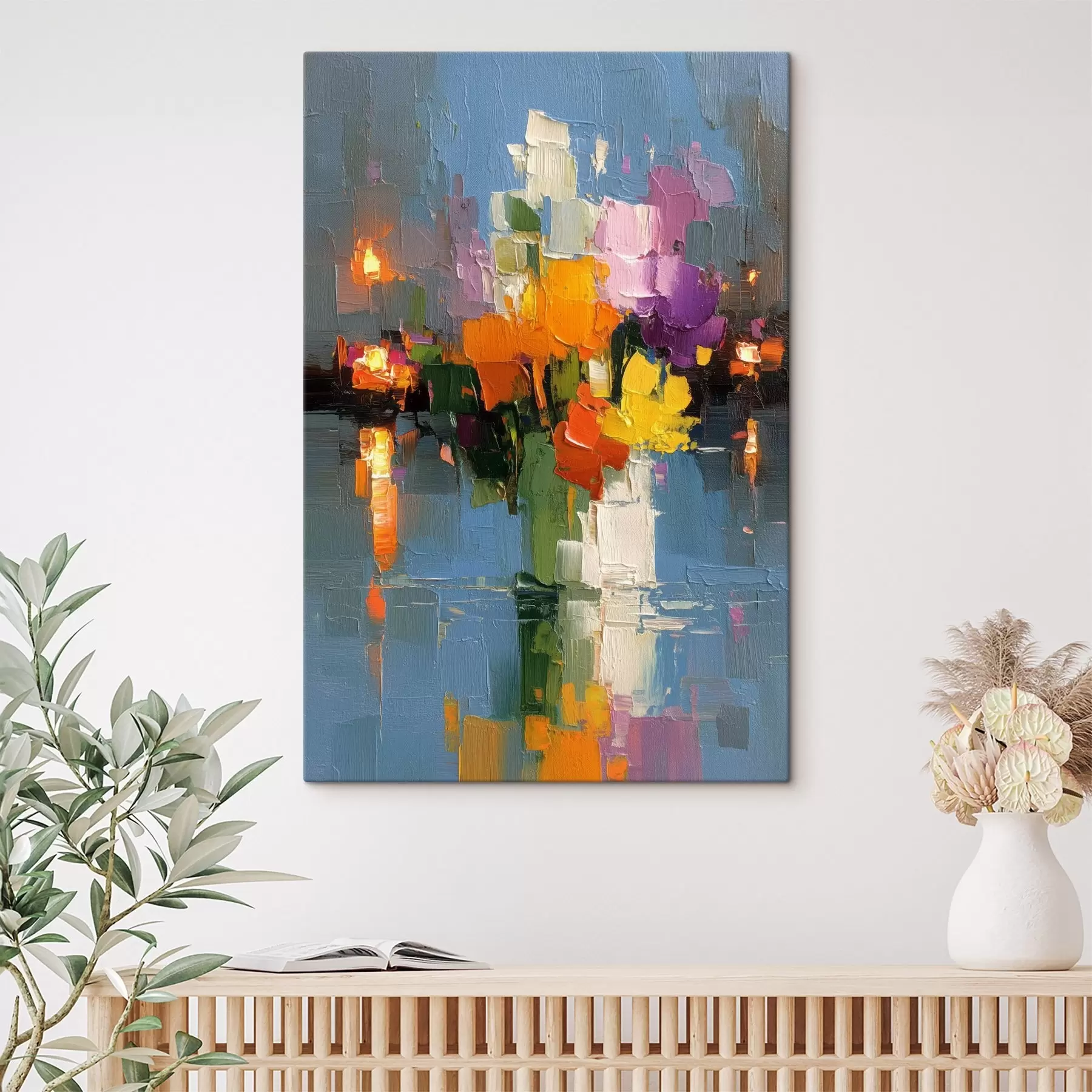 Obraz Městská abstrakce: odraz světla ve vodě Č. s45243