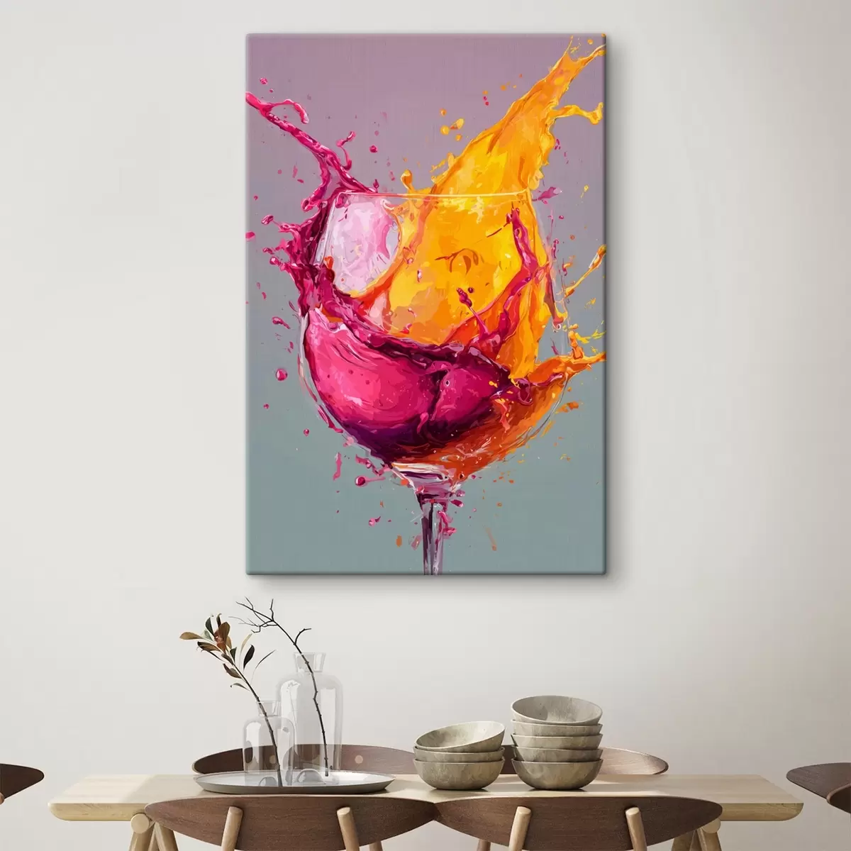Obraz Color splash: dynamická abstrakce ve skle Č. s45244