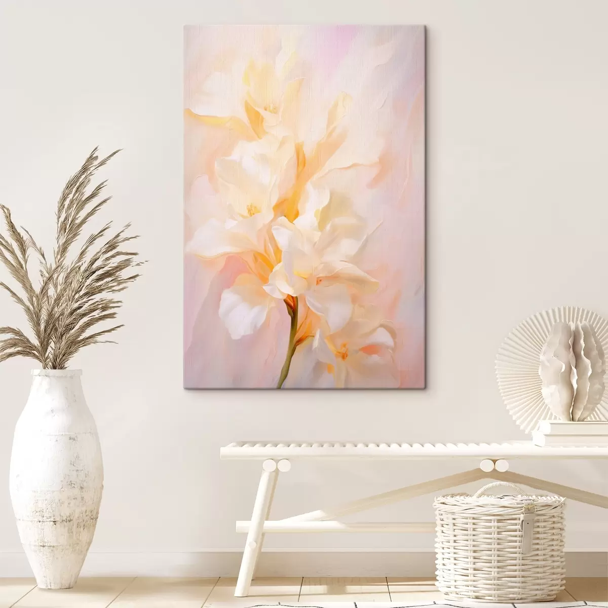 Obraz Květinový květ: abstraktní skica ve světlých tónech Č. s45257