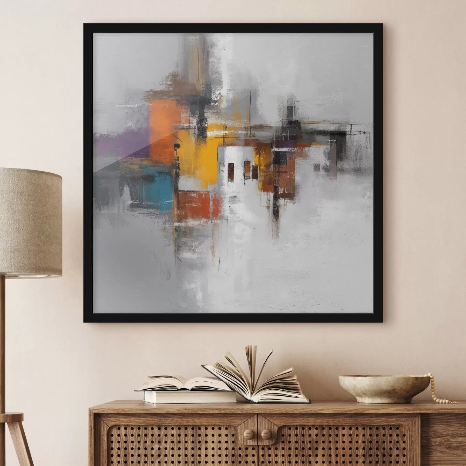 Fototapet Barevná abstrakce s geometrickými motivy f45239