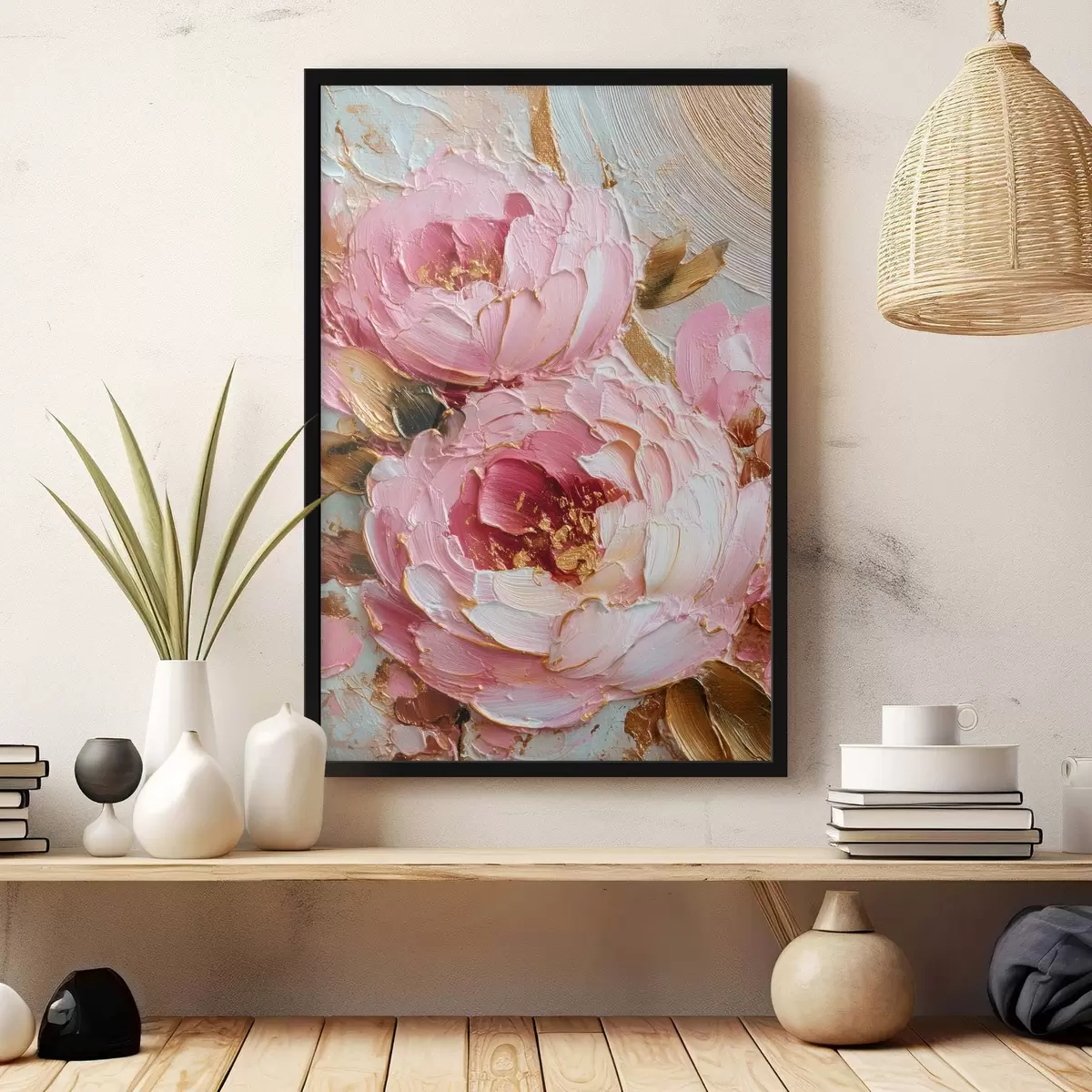 Poster Objemové okvětní lístky: impasto umění s živou strukturou f45251