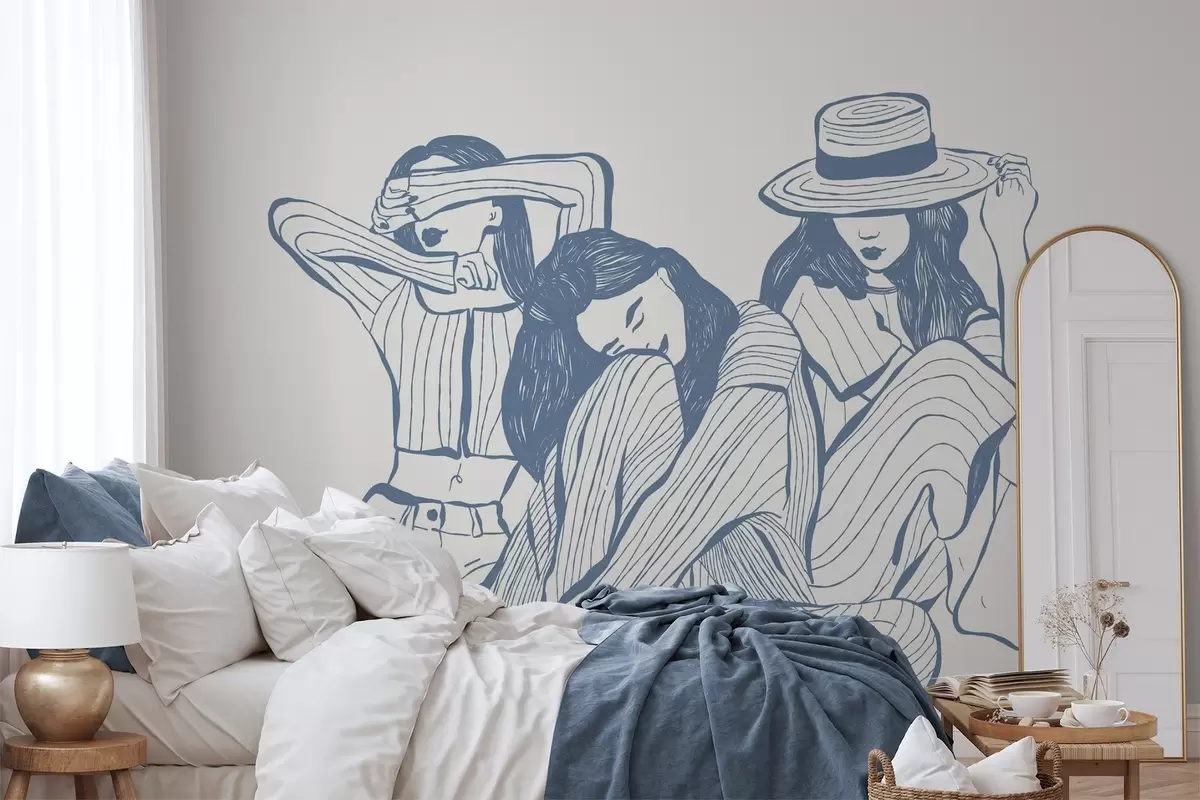 Fototapet Dívčí odstíny modré w04384v1