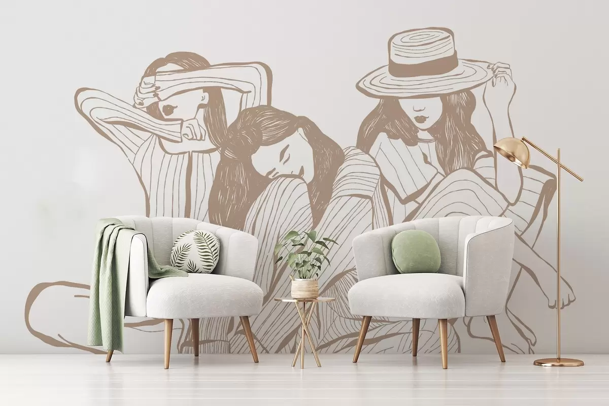 Fototapet Dívčí odstíny béžové w04384v2