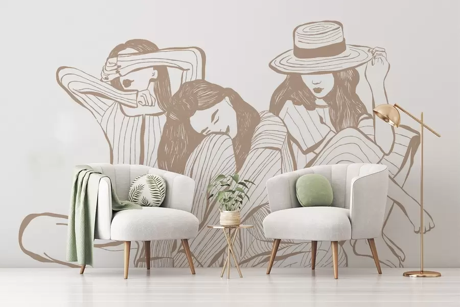 Fototapet Dívčí odstíny béžové w04384v2