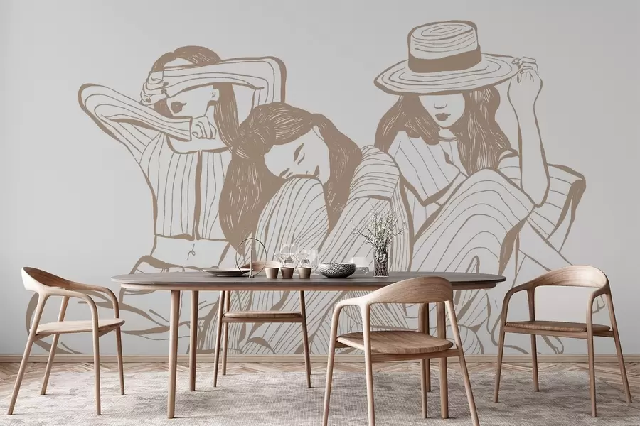 Fototapet Dívčí odstíny béžové w04384v2