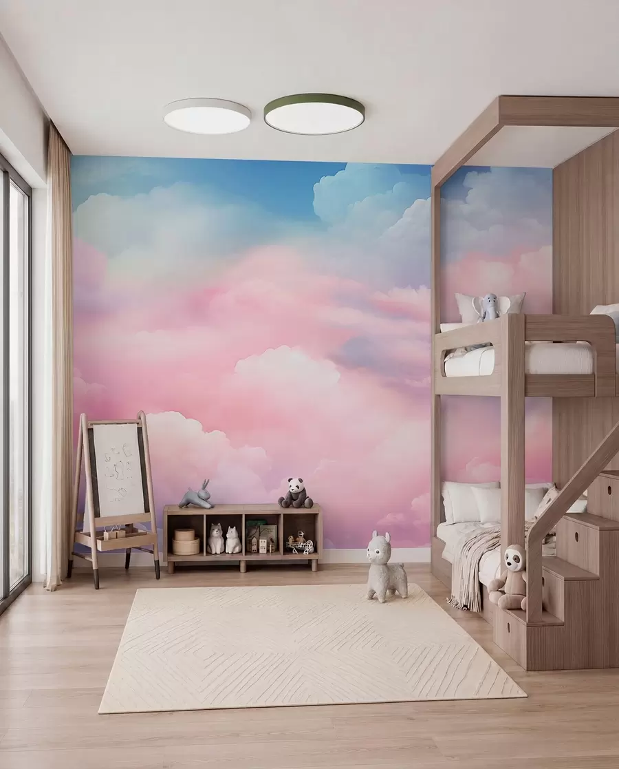 Fototapet Cukrově růžové mraky w04387
