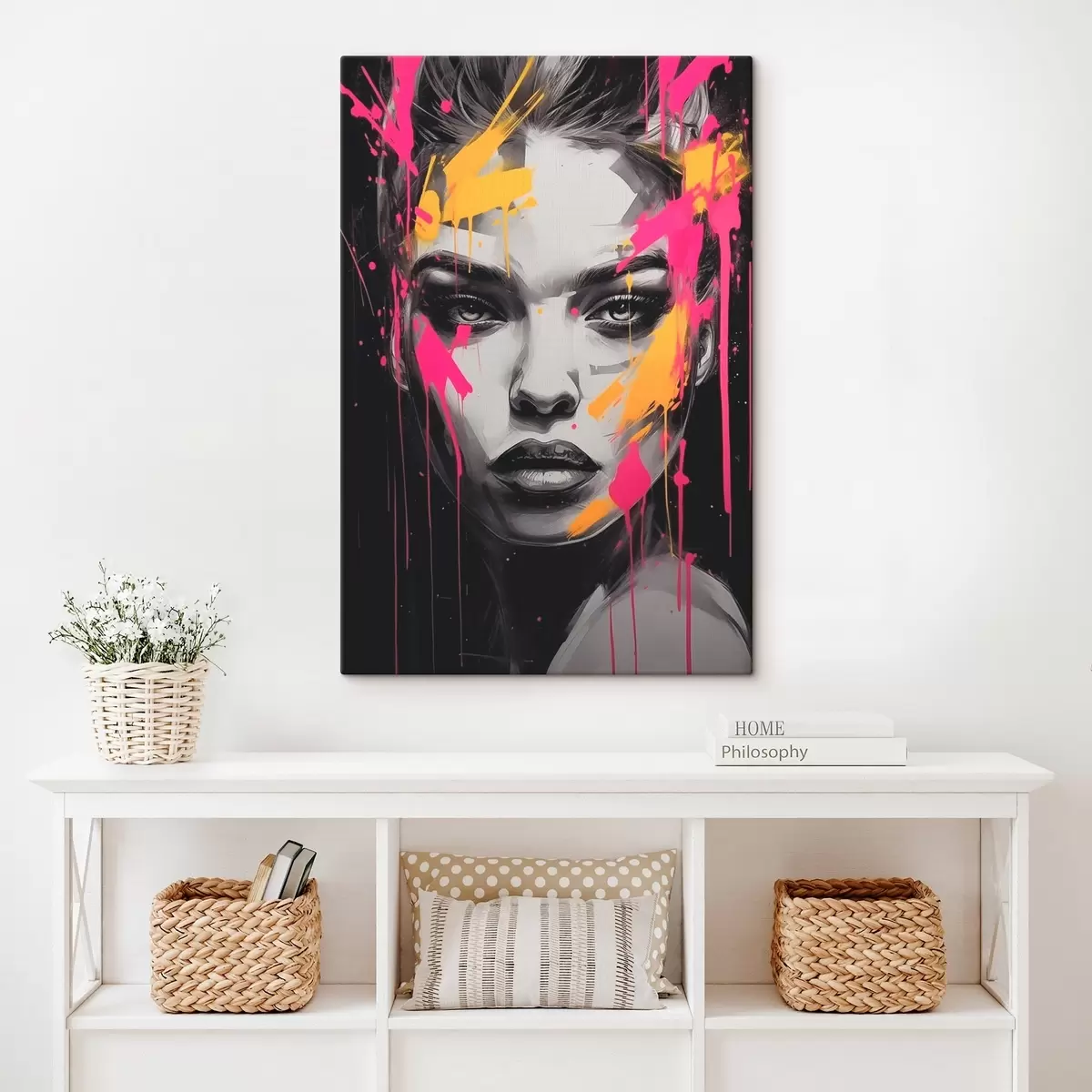 Obraz Černobílý ženský portrét Č. s45319