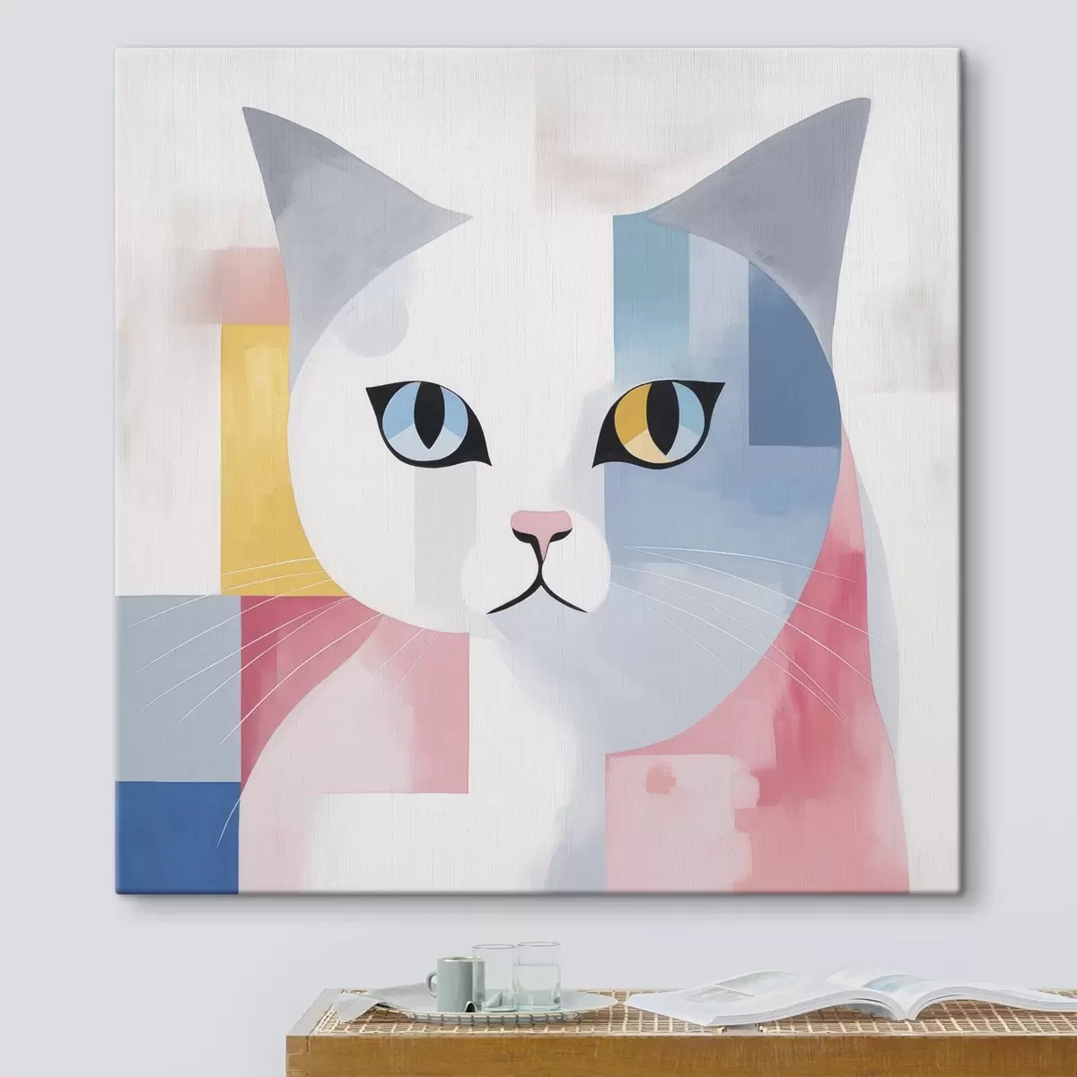 Obraz Abstraktní portrét kočky Č. s45358