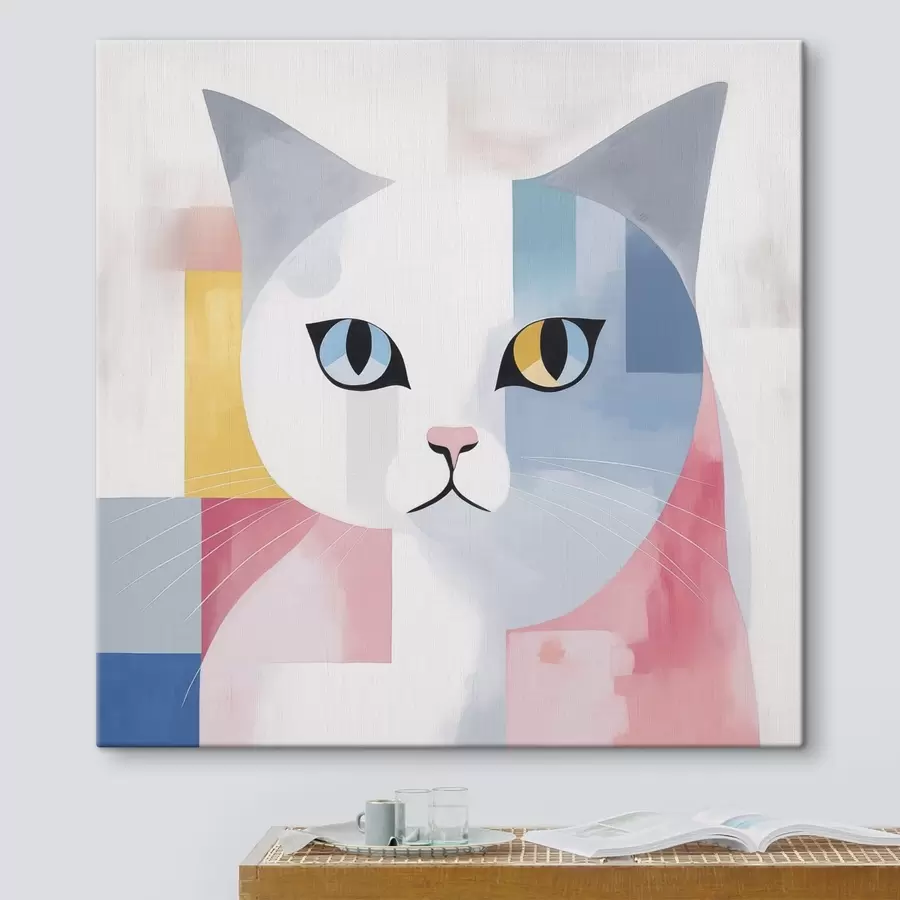Obraz Abstraktní portrét kočky Č. s45358