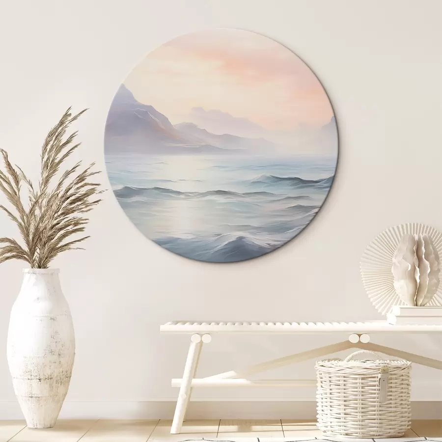 Obraz Jezero v blízkosti hor imitace malby Č. r45344