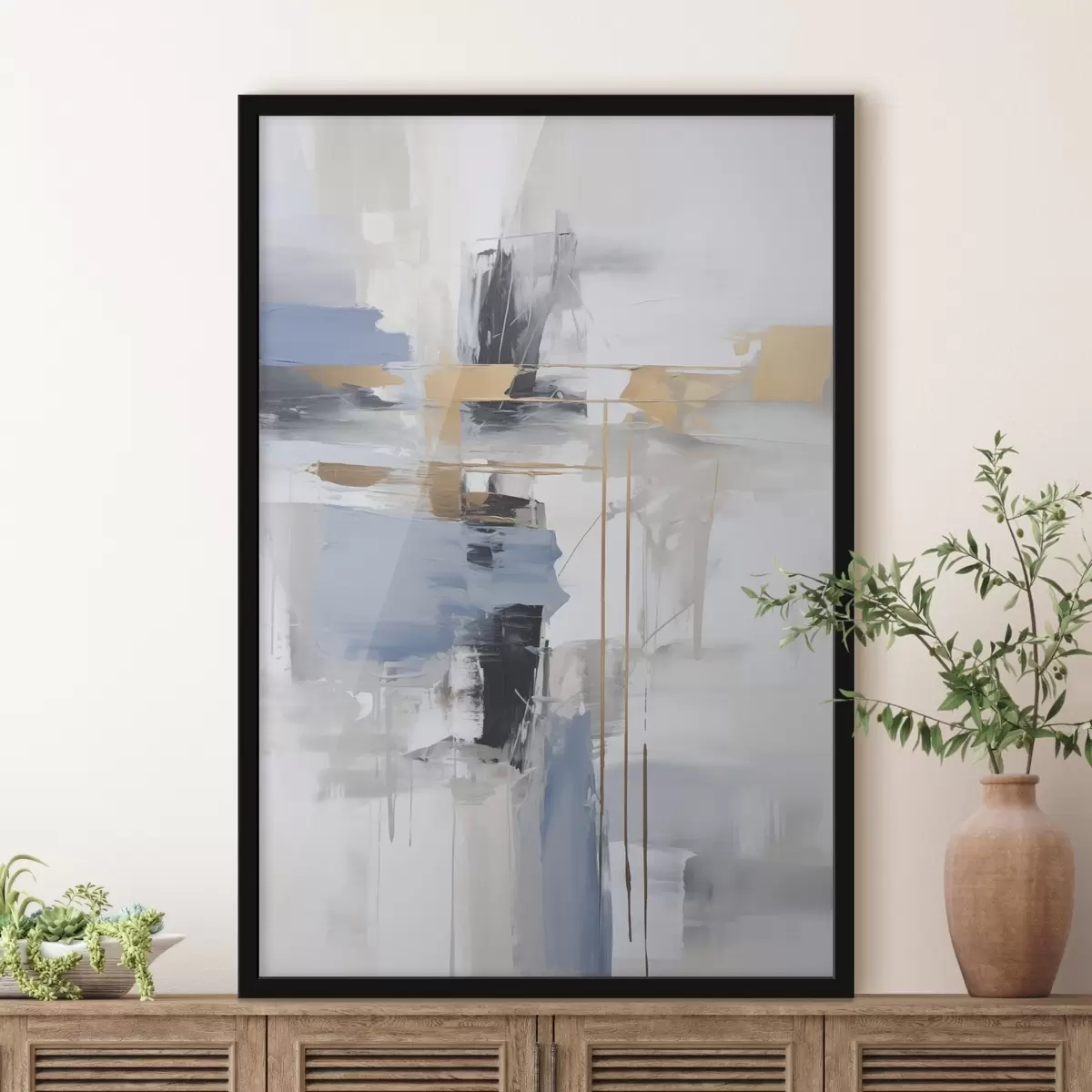 Poster Moderní abstrakce napodobující malbu f45349