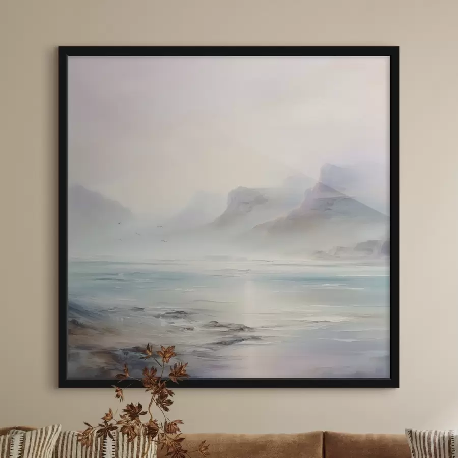 Fototapet Malba imitující jezero f45352